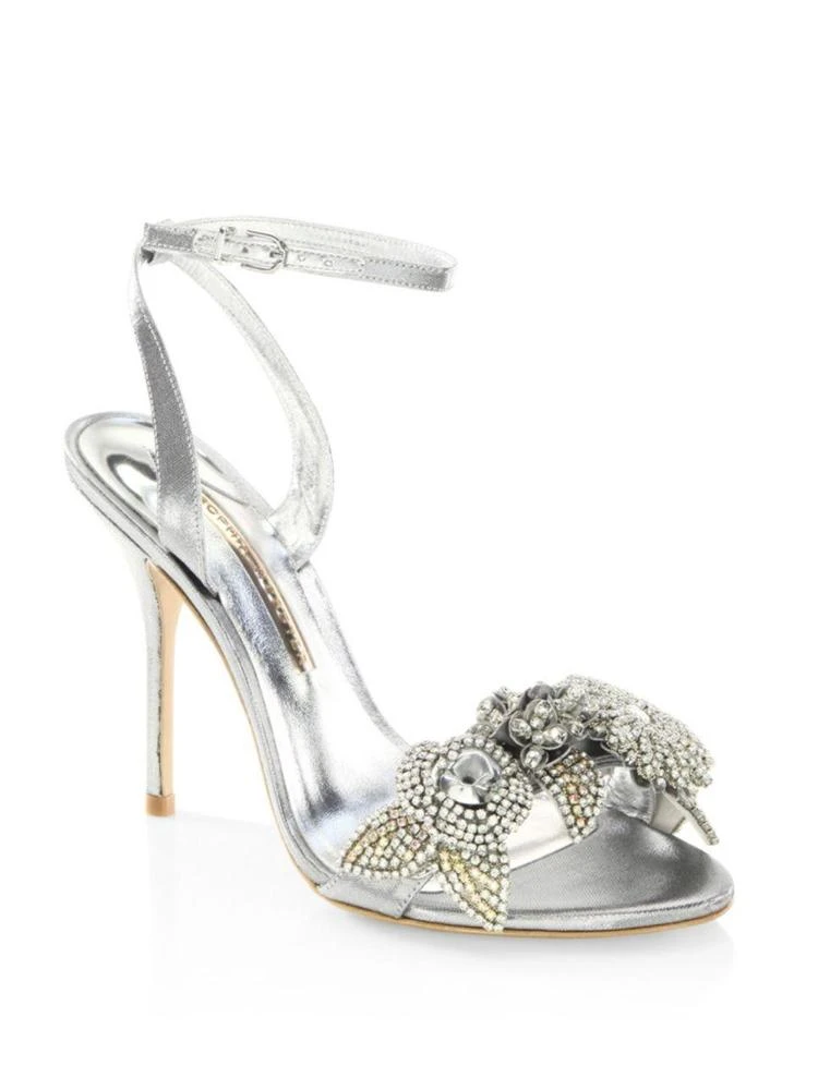 商品Sophia Webster|Lilico Crystal-Embellished Metallic Ankle-Strap Sandals,价格¥3019,第1张图片