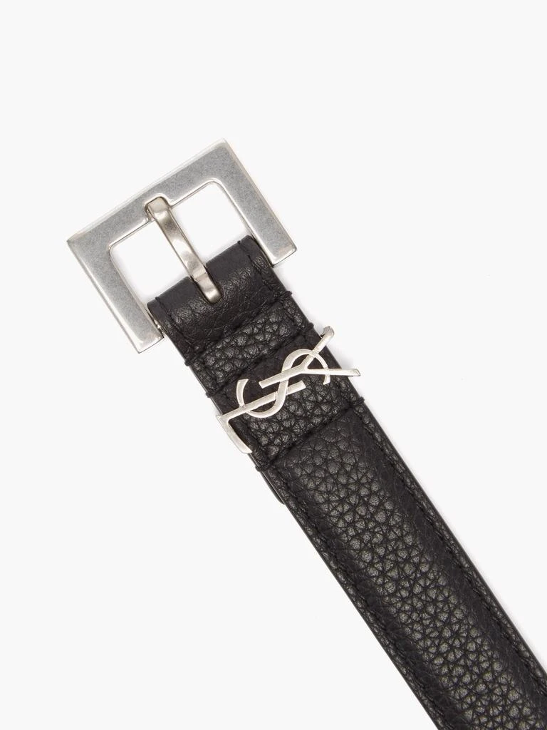 商品Yves Saint Laurent|YSL-plaque grained-leather belt,价格¥4079,第3张图片详细描述