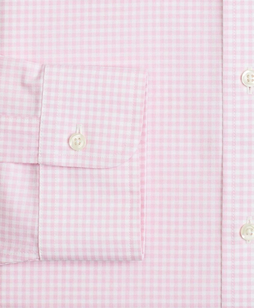 商品Brooks Brothers|Stretch Regent Regular-Fit  Dress Shirt, Non-Iron Poplin Ainsley Collar Gingham,价格¥413,第3张图片详细描述