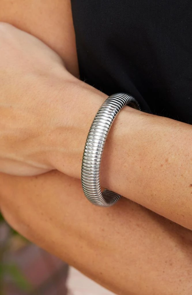 商品Savvy Cie Jewels|18K Rhodium Stainless Steel Flexible,价格¥205,第2张图片详细描述
