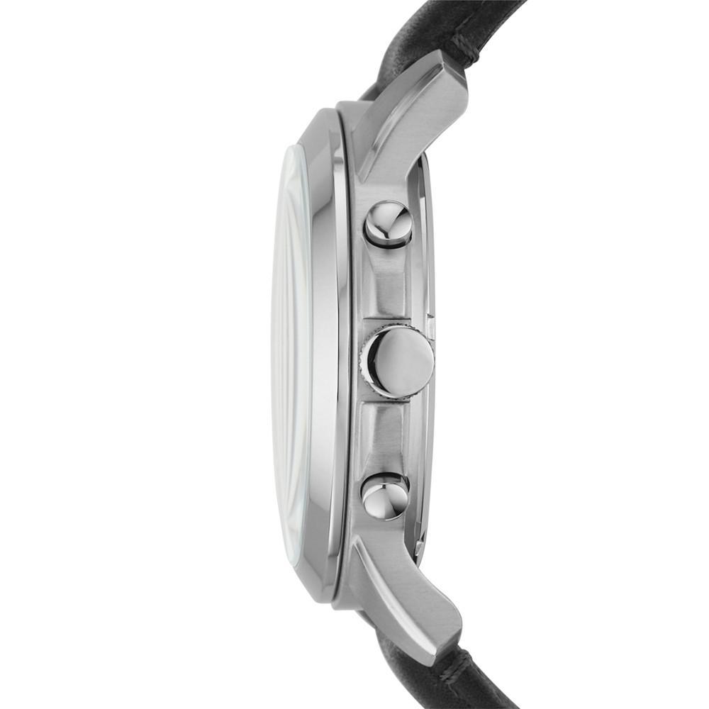 商品Fossil|Men's Chronograph Grant Black Leather Strap Watch 44mm FS4812,价格¥516,第4张图片详细描述