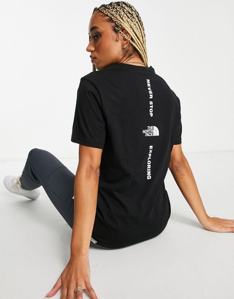 The North Face Vertical logo boyfriend fit t-shirt in black Exclusive at ASOS商品第1张图片规格展示