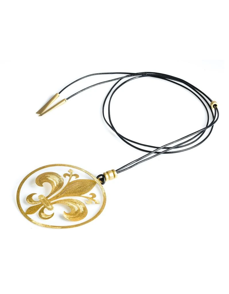商品Stefano Patriarchi 帕特雅克|Etched Golden Silver Giglio Long Cord Necklace,价格¥2533,第1张图片