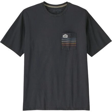 商品Patagonia|Line Logo Ridge Stripe Organic Pocket T-Shirt - Men's,价格¥205,第3张图片详细描述