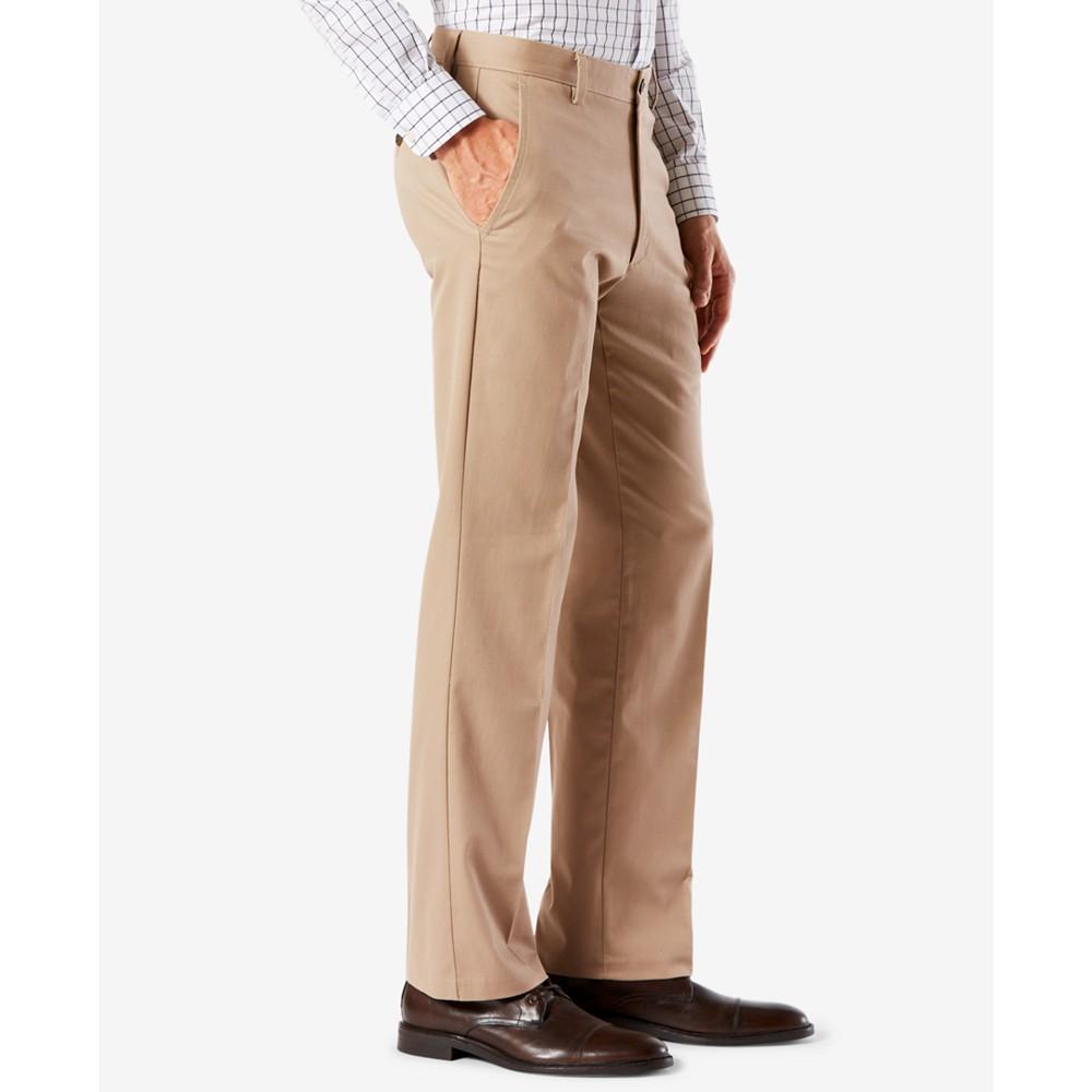Men's Easy Straight Fit Khaki Stretch Pants商品第4张图片规格展示