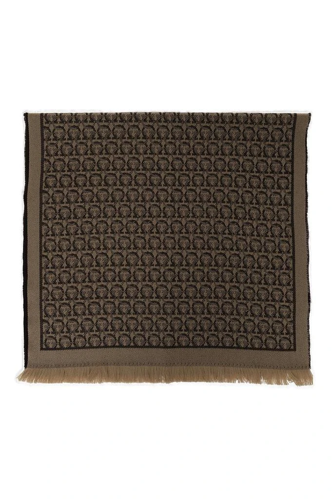 商品Salvatore Ferragamo|Salvatore Ferragamo Monogrammed Fringed Scarf,价格¥1263,第1张图片