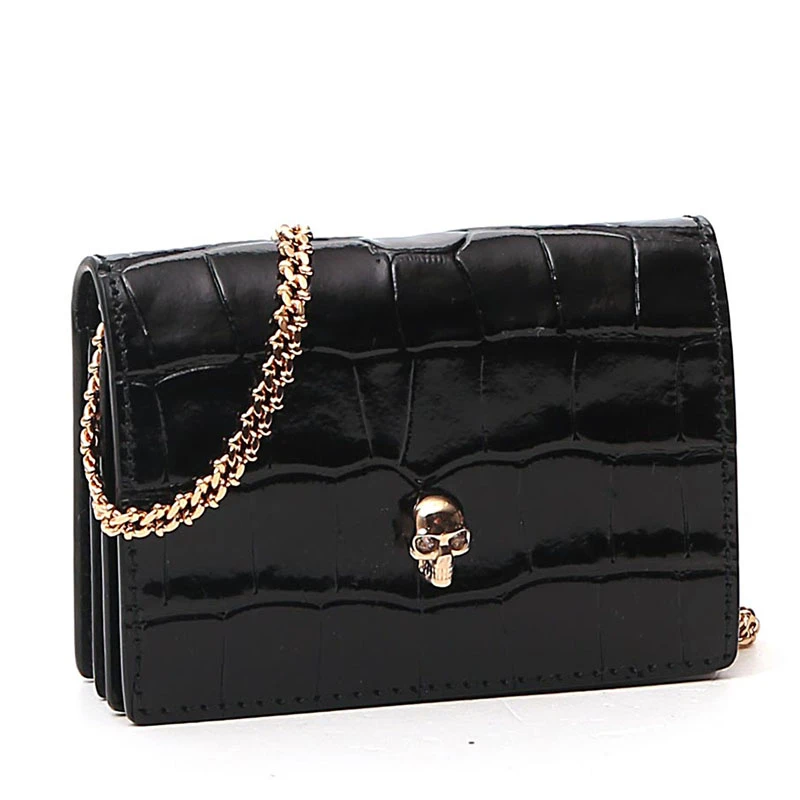 ALEXANDER MCQUEEN 亚历山大·麦昆 女士黑色皮质单肩包 632032-1JM0G-1000 商品