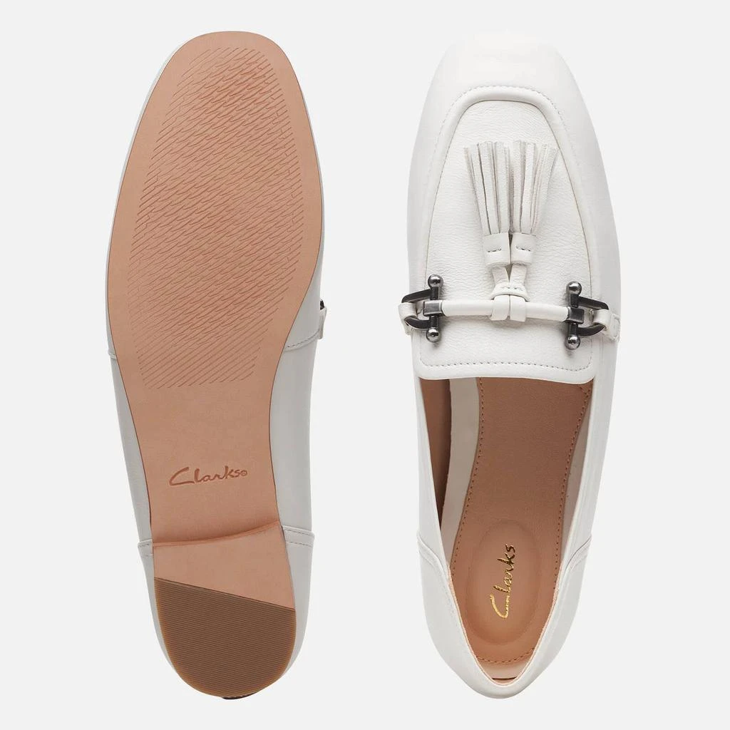 商品Clarks|CLARKS WOMEN'S PURE 2 TASSLE LEATHER LOAFERS - WHITE,价格¥233,第4张图片详细描述