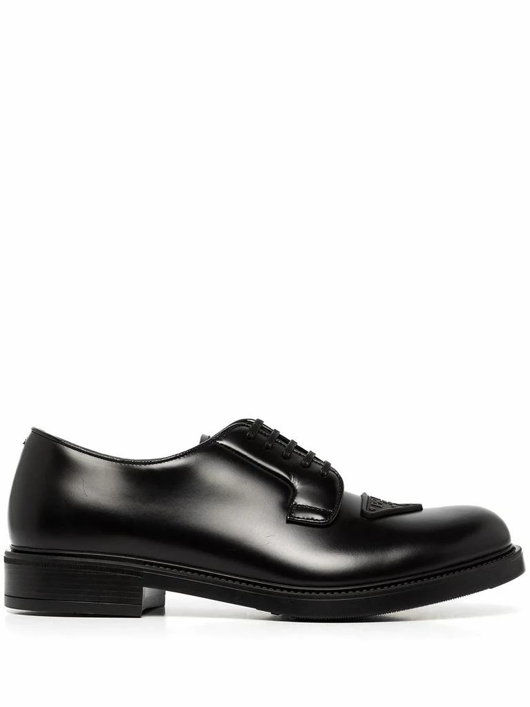 商品Prada|Prada Men's  Black Leather Lace Up Shoes,价格¥6632,第1张图片