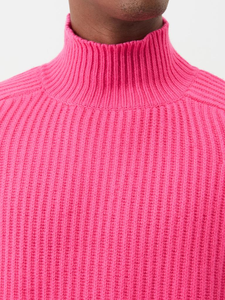 Ribbed-knit merino roll-neck sweater商品第3张图片规格展示