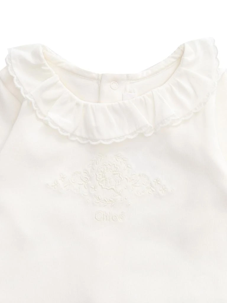 商品Chloé|Chloé Kids Ruffle Detailed Pyjamas And Bib Set,价格¥843,第4张图片详细描述