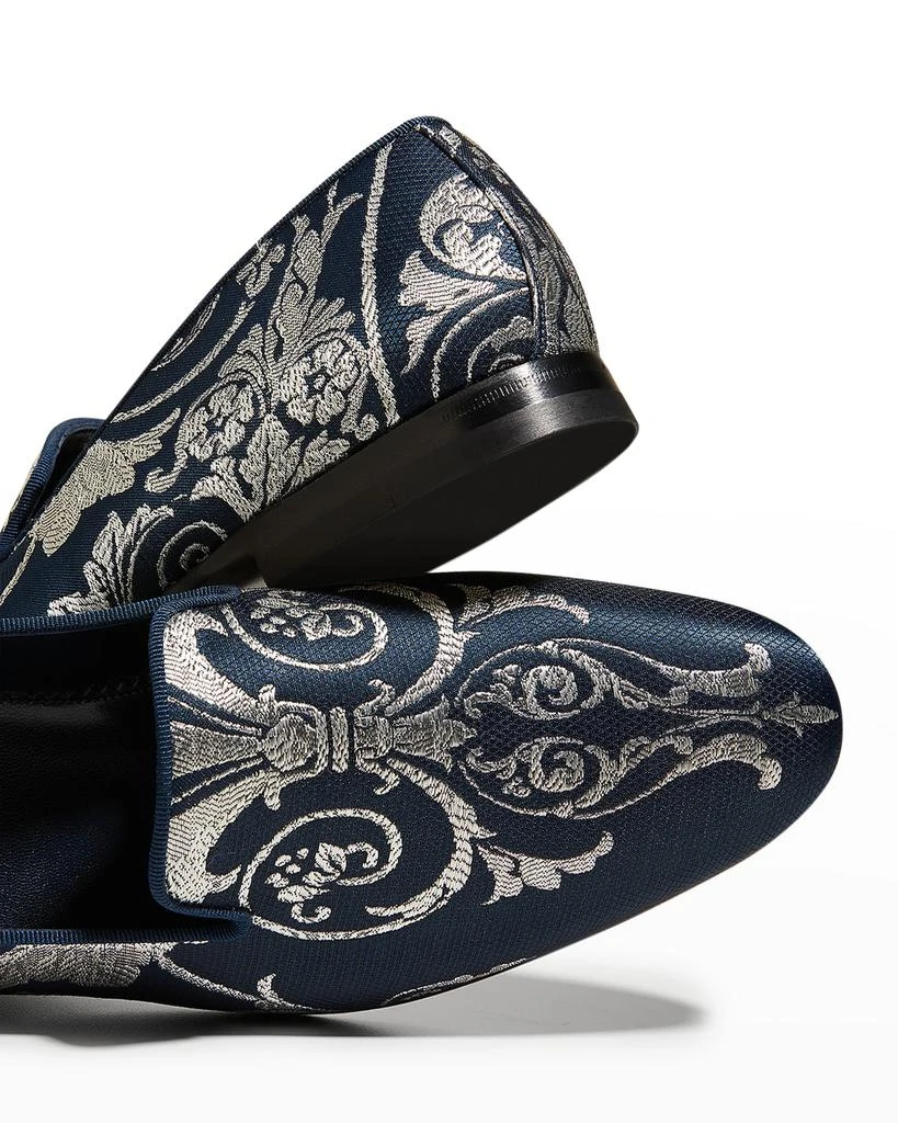 商品Manolo Blahnik|Men's Mario Embroidered Loafers,价格¥3002,第4张图片详细描述