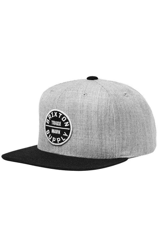 商品Brixton|Oath III Snap-Back Hat - Light Heather Grey/Black,价格¥131,第1张图片