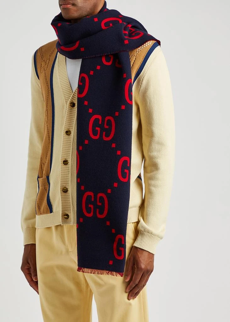 商品Gucci|Freedom GG wool and silk-blend scarf,价格¥3658,第2张图片详细描述