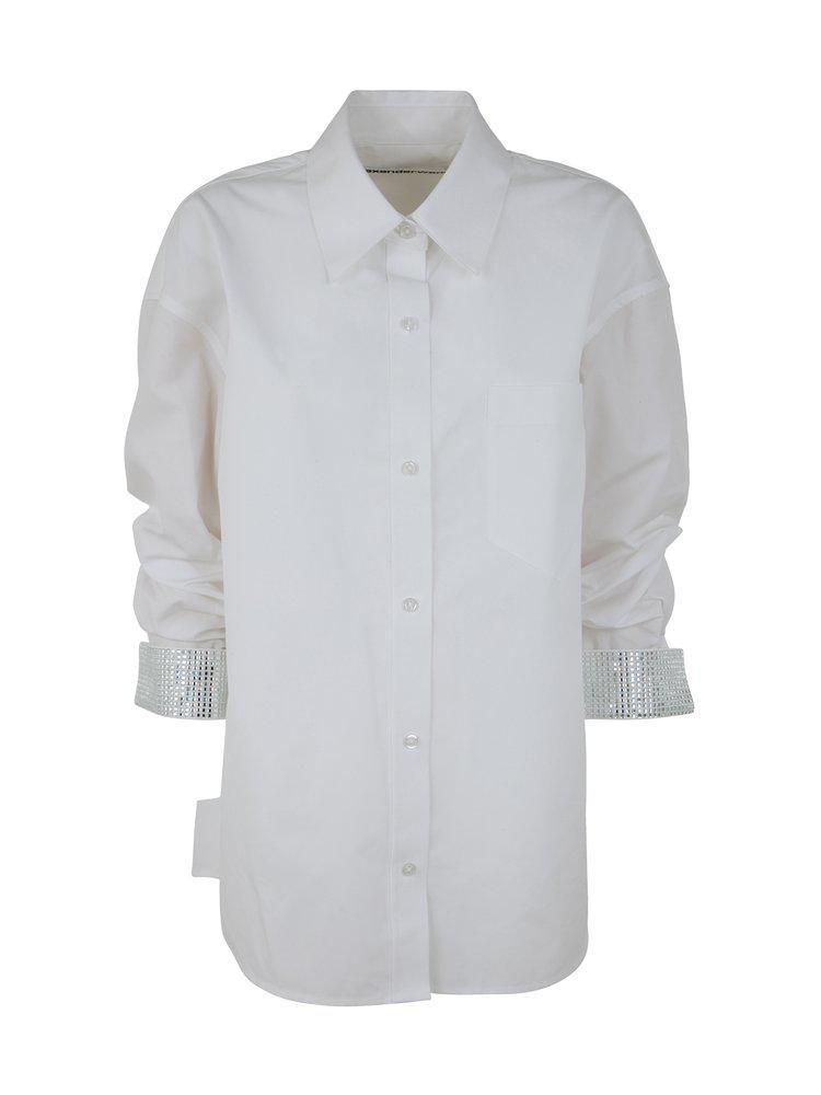 商品Alexander Wang|Alexander Wang Cuff Embellished Buttoned Shirt,价格¥4913,第1张图片