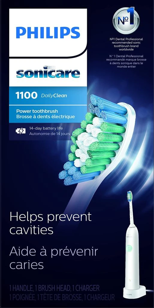 Philips Sonicare DailyClean 1100 Rechargeable Electric Power Toothbrush, White, HX3411/04 商品