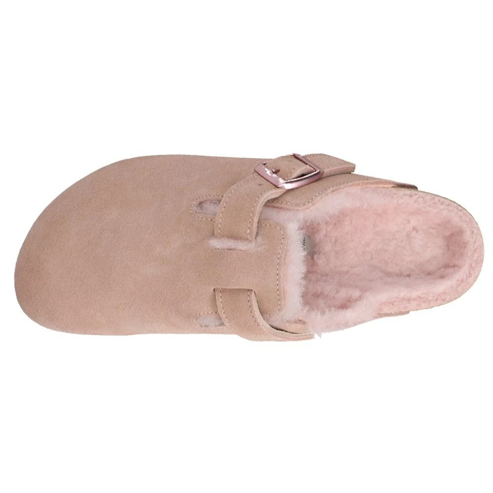 商品Birkenstock|Boston Shearling Suede Leather Clogs Narrow,价格¥1058,第4张图片详细描述