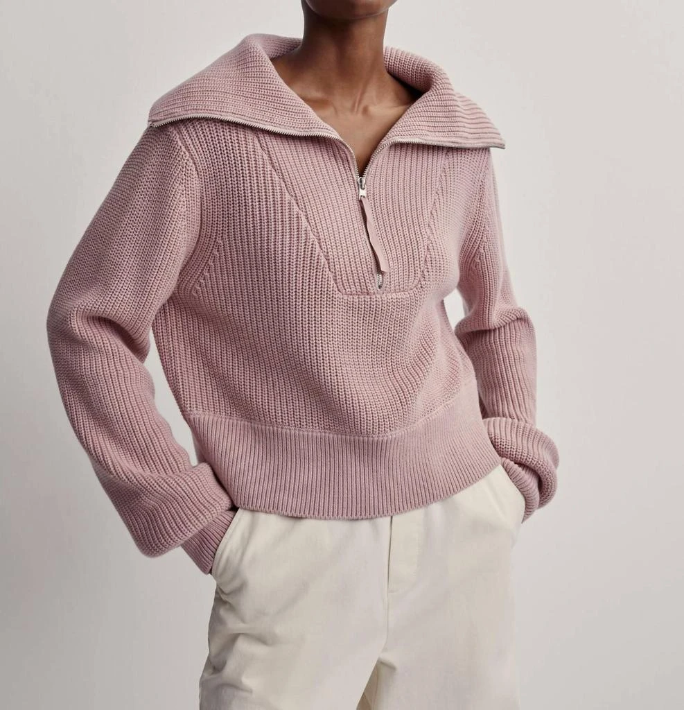 商品Varley|Mentone Knit Sweater In Pale Mauve,价格¥814,第1张图片