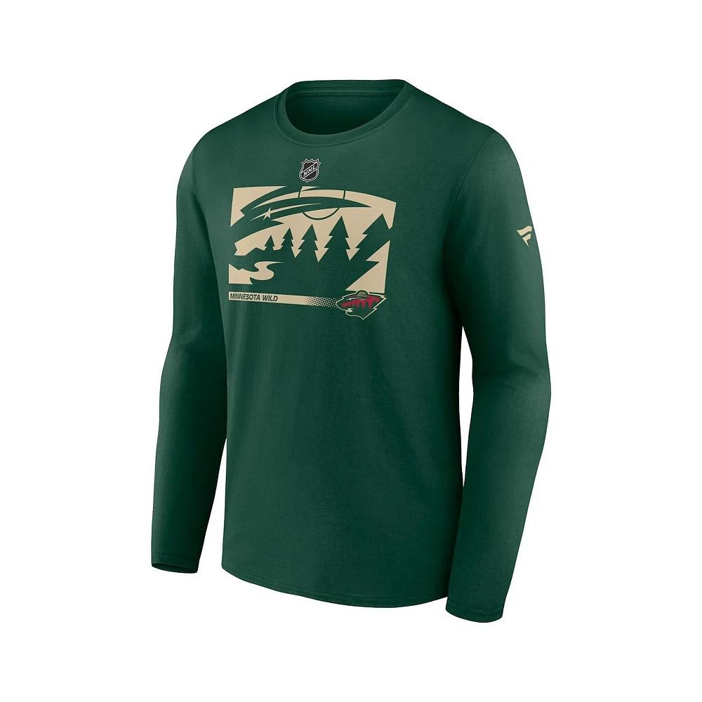 商品Fanatics|Men's Branded Green Minnesota Wild Authentic Pro Core Collection Secondary Long Sleeve T-Shirt,价格¥262,第3张图片详细描述