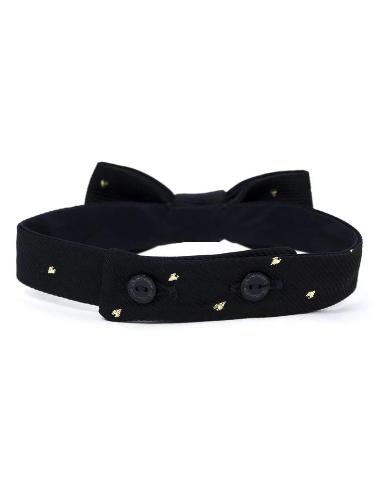 商品LA STUPENDERIA|Navy And Gold Luxury Jacquard Bow Tie,价格¥511,第4张图片详细描述