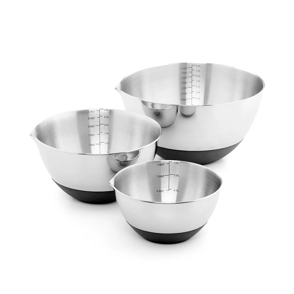 商品Martha Stewart|Set of 3 Non-Skid Mixing Bowls with Measurements, Created for Macy's,价格¥155,第2张图片详细描述