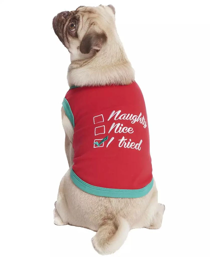 商品Macy's|Naughty Nice I Tried Dog T-Shirt,价格¥112,第1张图片