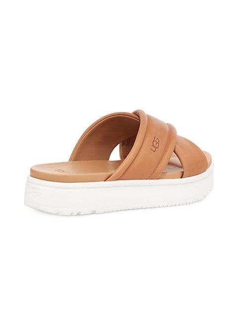 商品UGG|Zayne Crossband Leather Slippers,价格¥769,第5张图片详细描述