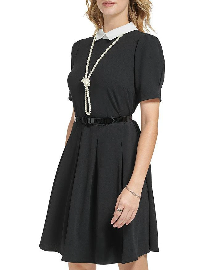 商品Karl Lagerfeld Paris|Belted Scuba Crepe Dress,价格¥332,第1张图片