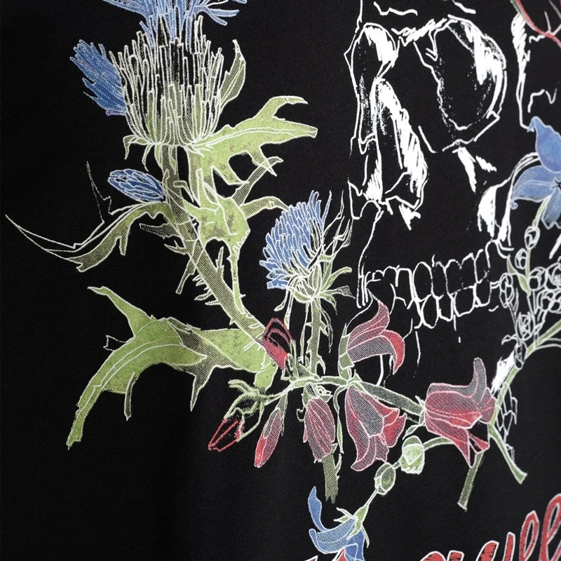 商品Alexander McQueen|ALEXANDER MCQUEEN 黑色男士T恤 622100-QPZ54-0901,价格¥1431,第1张图片