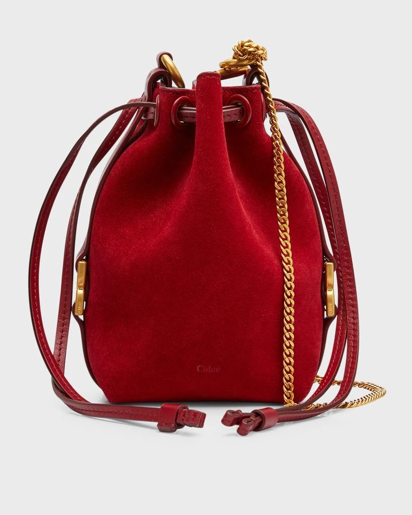 商品Chloé|Marcie Mini Suede Bucket Bag,价格¥9237,第1张图片