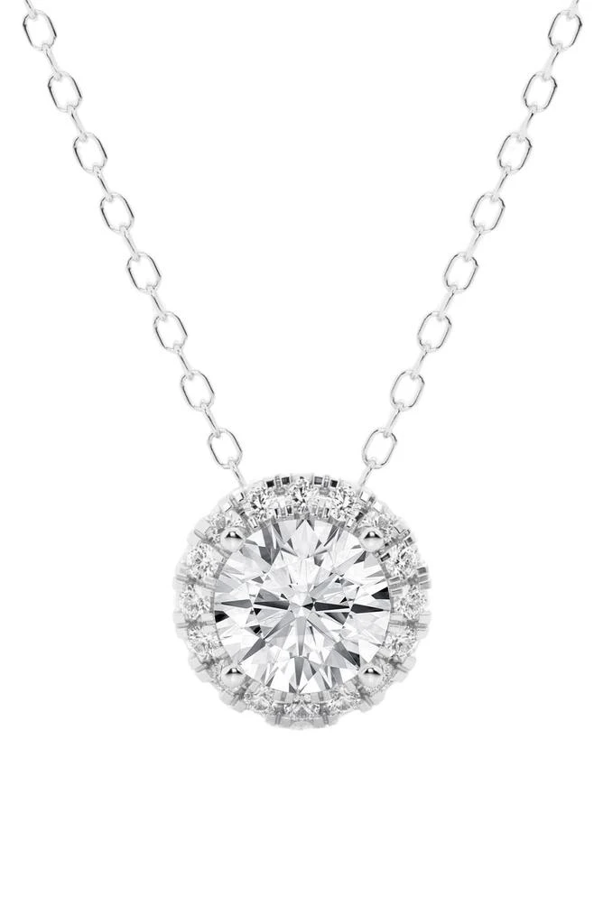 商品Badgley Mischka|Lab Created Diamond Halo Necklace - 1.75ctw,价格¥5170,第1张图片