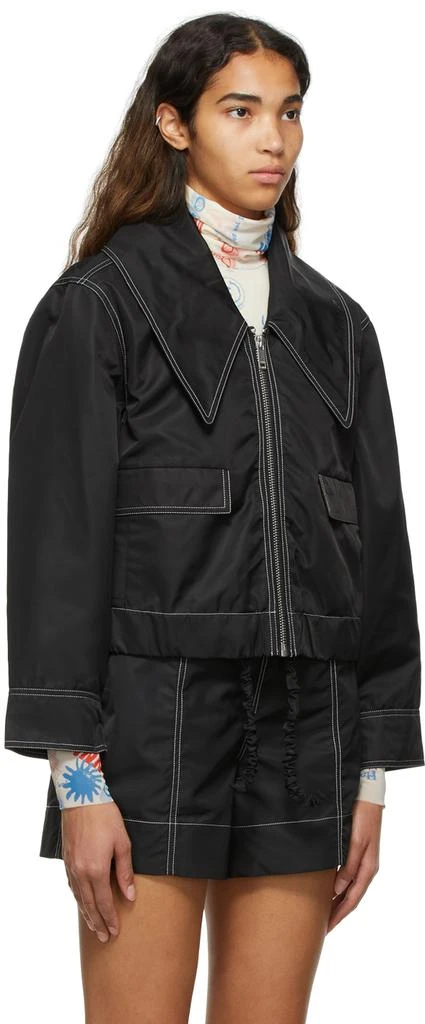 商品Ganni|Black Recycled Nylon Jacket,价格¥1437,第2张图片详细描述