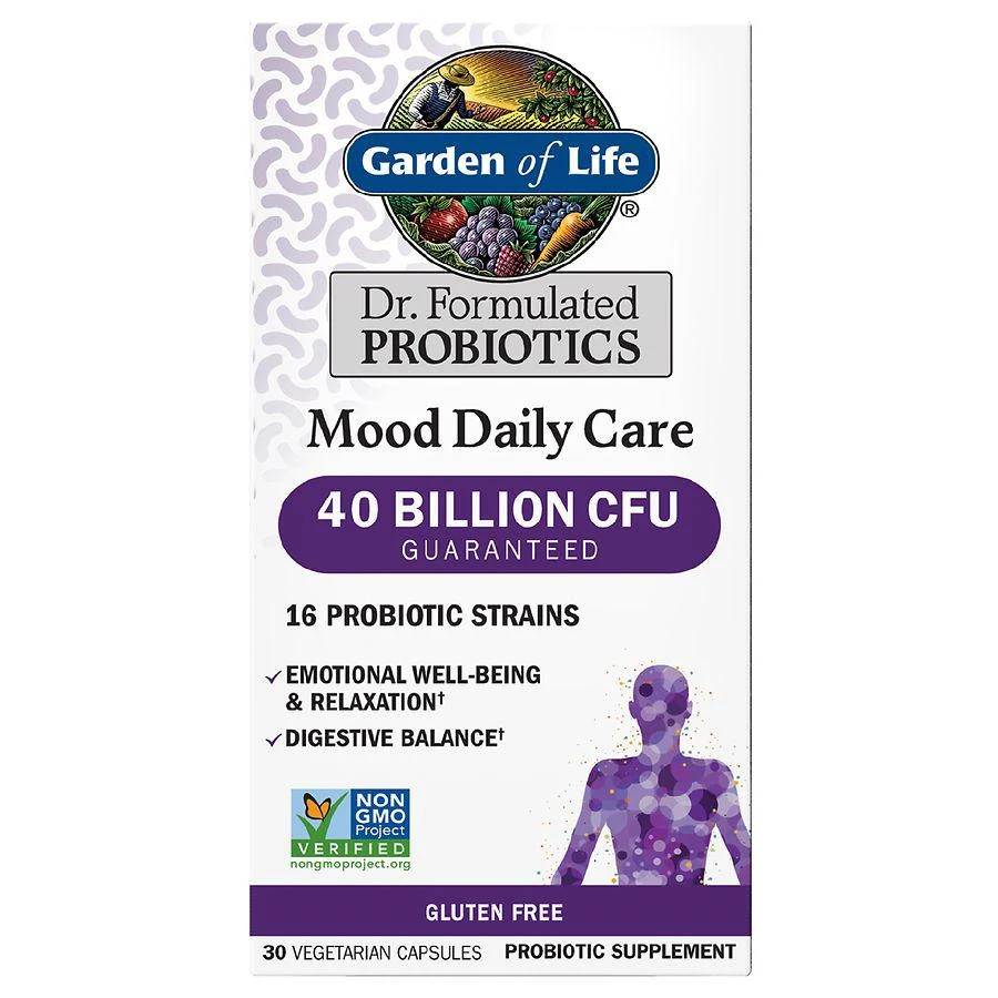 商品Garden of Life|Dr. Formulated Mood Daily Care Probiotic Capsules,价格¥108,第1张图片
