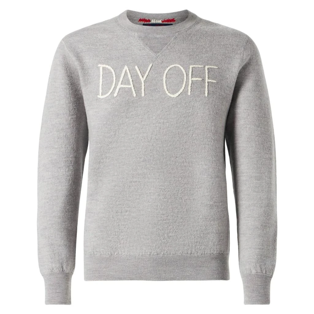 商品Mc2 Saint Barth|Man Crewneck Knitted Sweater With Day Off Embroidery,价格¥1994,第4张图片详细描述