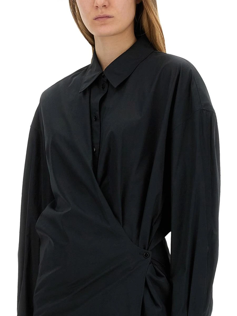 商品Lemaire|Lemaire 女士衬衫 SH1141LF588BK995 黑色,价格¥3304,第5张图片详细描述