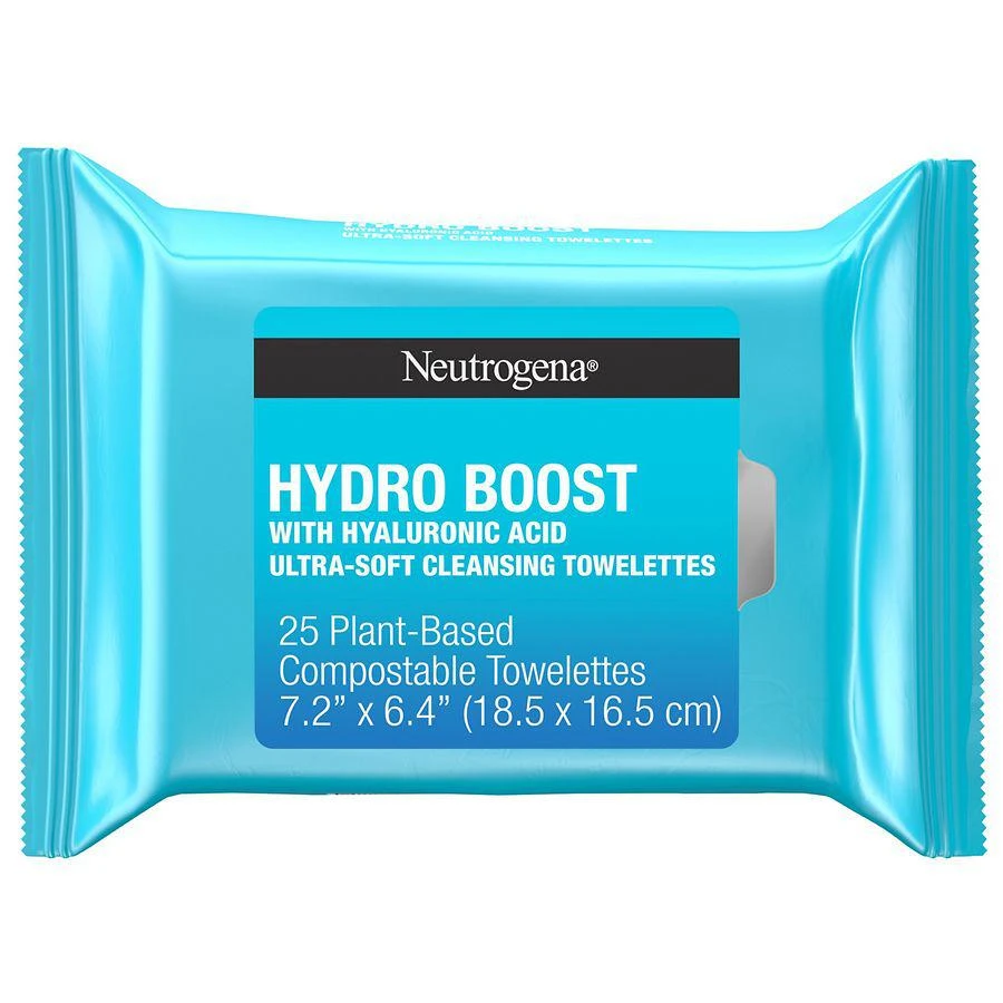 商品Neutrogena|Hydro Boost Face Cleansing Cloths & Makeup Wipes,价格¥79,第1张图片