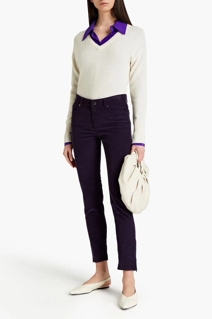 商品Loro Piana|Cotton-blend corduroy slim-leg pants,价格¥2242,第2张图片详细描述