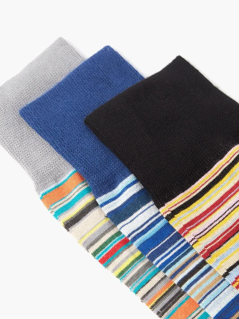 商品Paul Smith|Pack of three Signature stripe cotton-blend socks,价格¥400,第2张图片详细描述