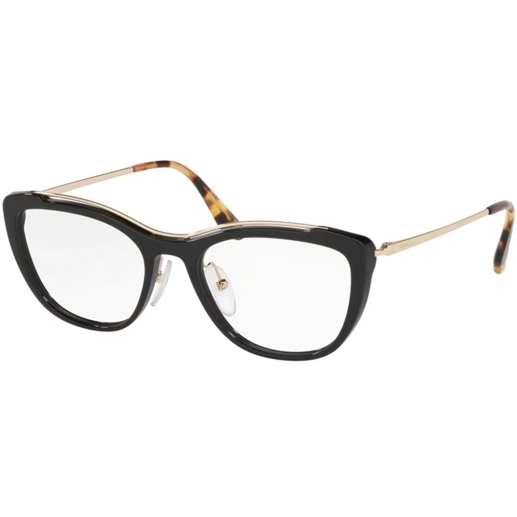 商品Prada|Prada Women's Eyeglasses - Black Cat Eye Full-Rim Frame | PRADA 0PR04VV 1AB1O151,价格¥771,第1张图片