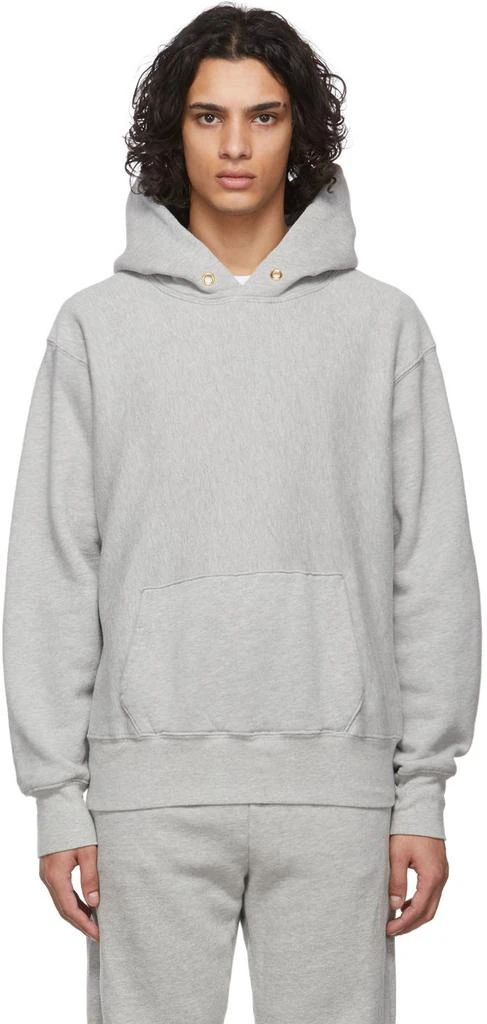 商品Les Tien|Grey Cropped Hoodie,价格¥642,第1张图片