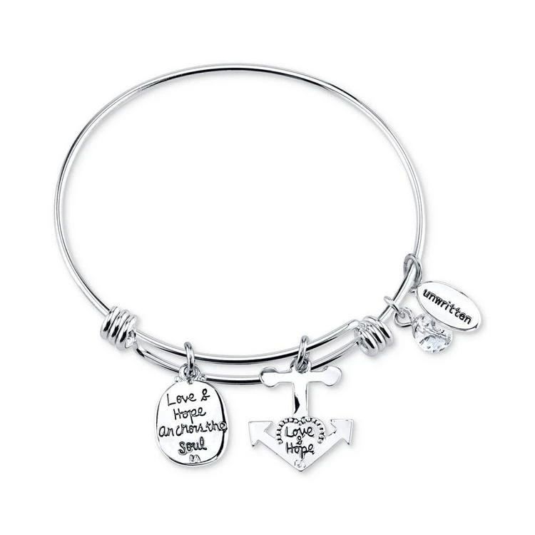 商品Unwritten|Two-Tone Anchor Charm Bangle Bracelet,价格¥105,第3张图片详细描述