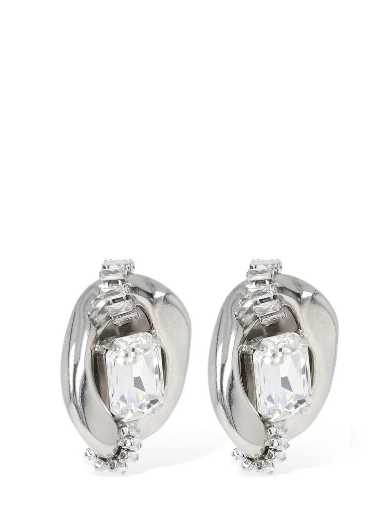 商品Alessandra Rich|Chain Earrings W/ Crystals,价格¥901,第1张图片