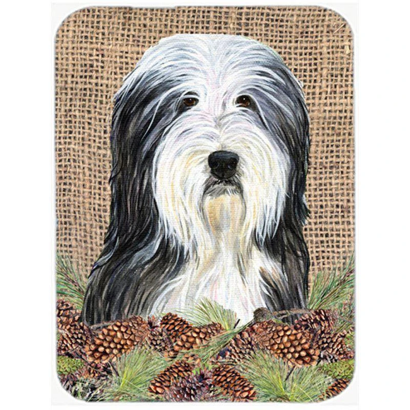商品Caroline's Treasures|SS4087LCB Bearded Collie Glass Cutting Board Large,价格¥258,第1张图片