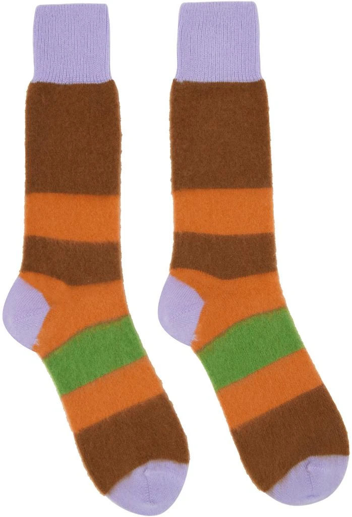 商品Zegna|Multicolor Striped Socks,价格¥955,第1张图片