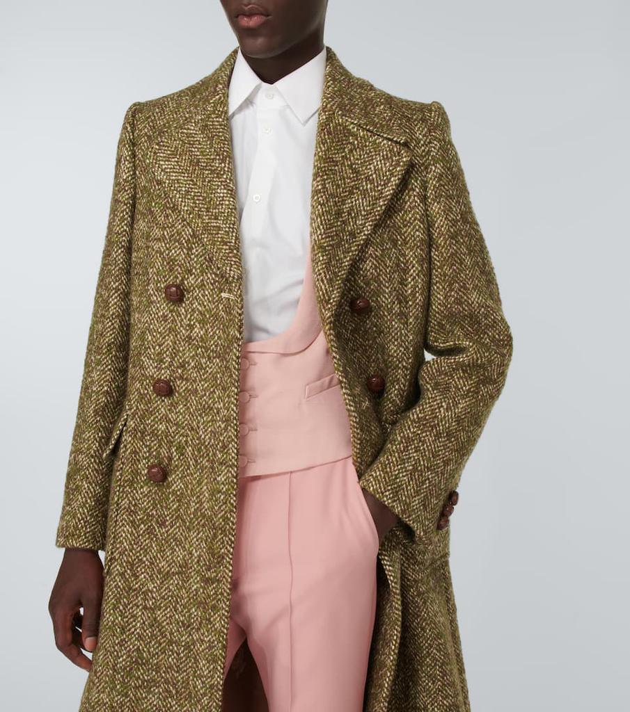 商品Gucci|Herringbone wool-blend coat,价格¥30663,第7张图片详细描述