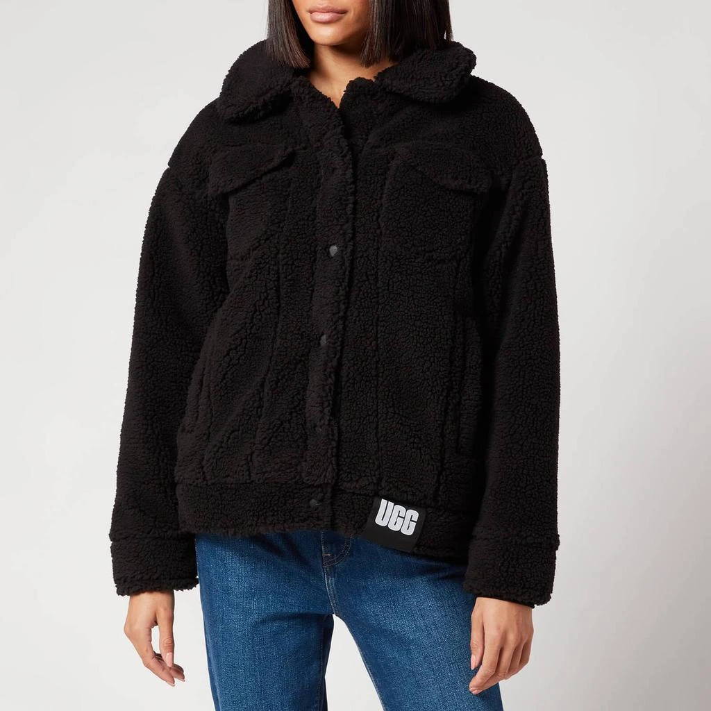 商品UGG|UGG Women's Frankie Sherpa Trucket Jacket - Black,价格¥1528,第1张图片