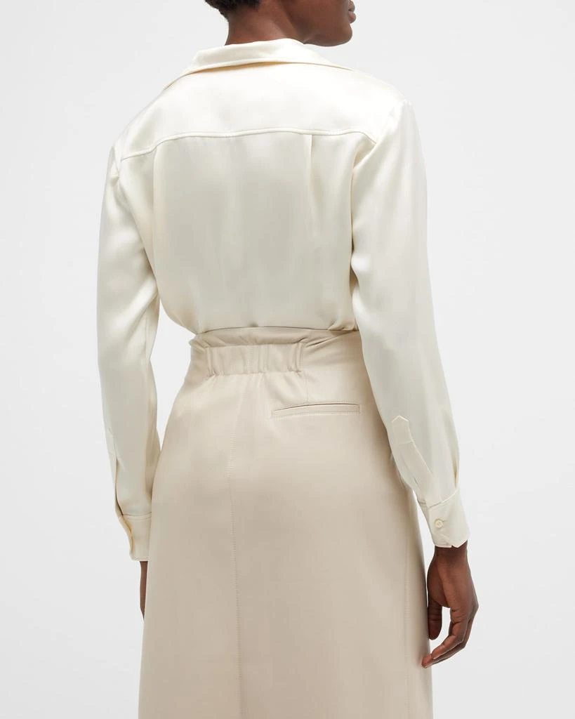 Cam Diletta Satin Button-Front Blouse 商品