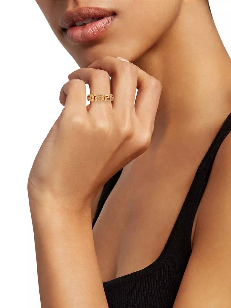 商品Versace|Goldtone &amp; Glass Crystal Greca Ring,价格¥1964,第2张图片详细描述