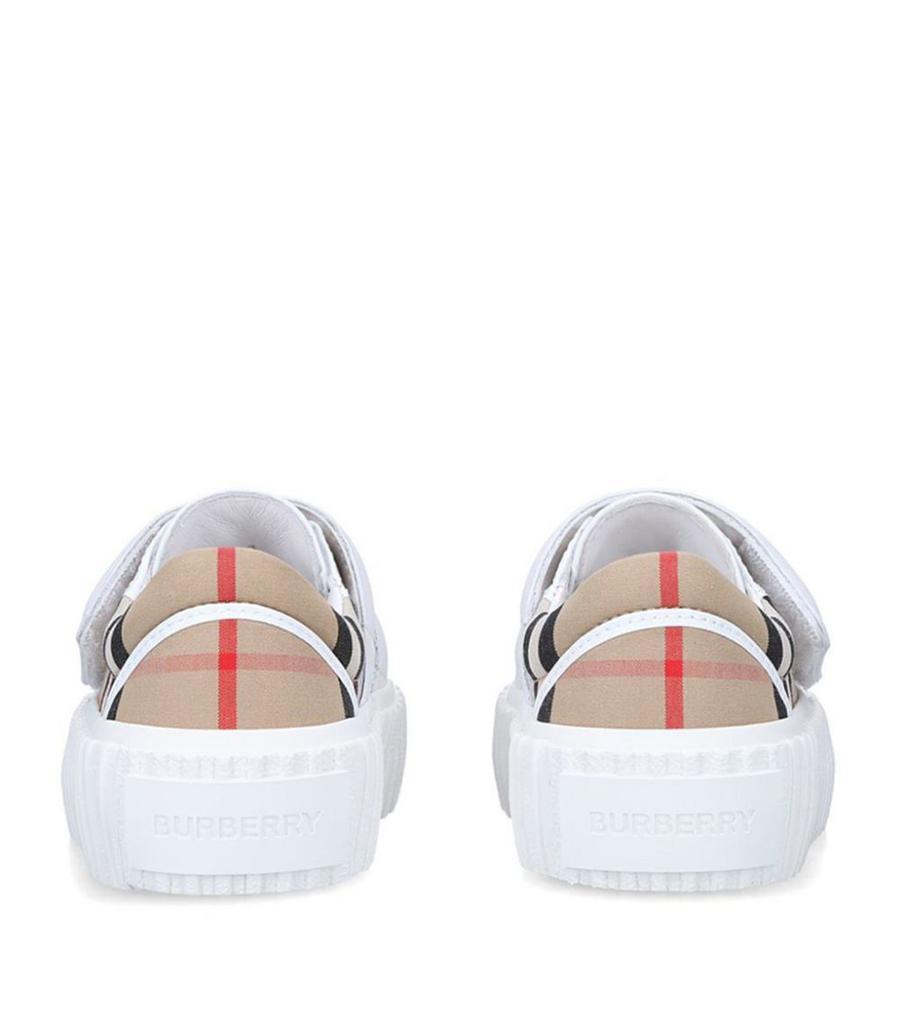 商品Burberry|Velcro-Strap Check Sneakers,价格¥2009,第4张图片详细描述
