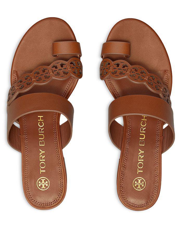 商品Tory Burch|Women's Tiny Miller Toe Ring High Block Sandals,价格¥2190,第5张图片详细描述